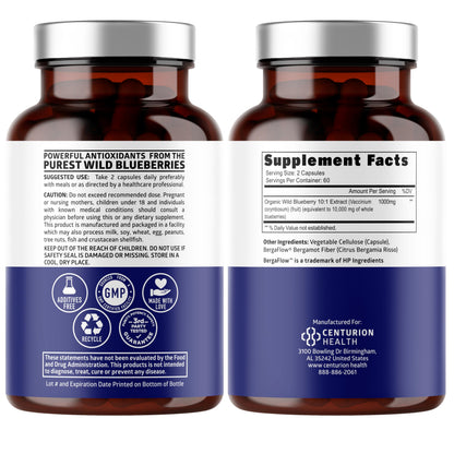Number One Nutrition USDA Organic Wild Blueberry Extract 10:1 - 10,000 mg per Serving