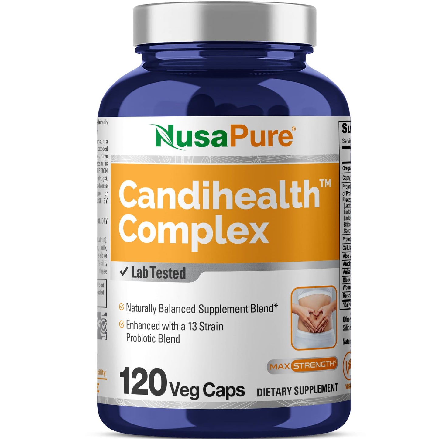 NusaPure CandiHealth Complex (Non-GMO, Vegan) 120 Veggie Capsules