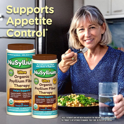 NuSyllium Organic Psyllium Husk Powder - USDA Organic, Natural Orange