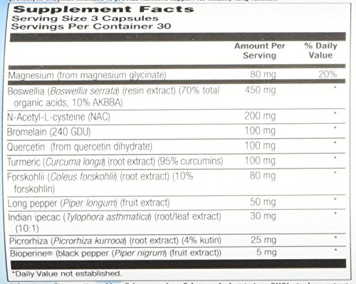 Nutra BioGenesis Pulmonary Factors – NAC & Boswellia Capsules for Digestive Support & Joint Comfort – 90 Veggie Capsules
