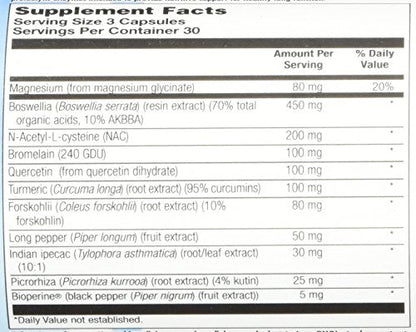 Nutra BioGenesis Pulmonary Factors – NAC & Boswellia Capsules for Digestive Support & Joint Comfort – 90 Veggie Capsules