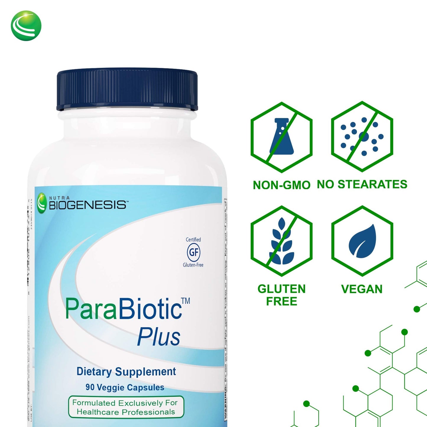 Nutra Biogenesis ParaBiotic Plus – Probiotics for Women & Men | 90 Veggie Capsules