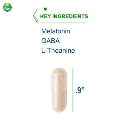 Nutra Biogenesis Sleep Factors - Sleep Aid with Melatonin, Magnesium, Valerian, GABA & L-Theanine (60 Veggie Capsules)