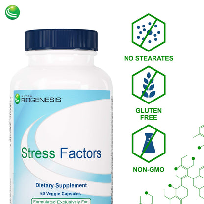 Nutra Biogenesis Sleep Factors - Sleep Aid with Melatonin, Magnesium, Valerian, GABA & L-Theanine (60 Veggie Capsules)