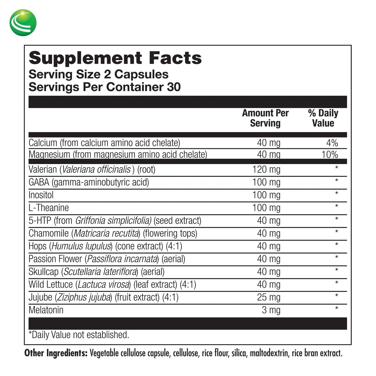 Nutra Biogenesis Sleep Factors - Sleep Aid with Melatonin, Magnesium, Valerian, GABA & L-Theanine (60 Veggie Capsules)