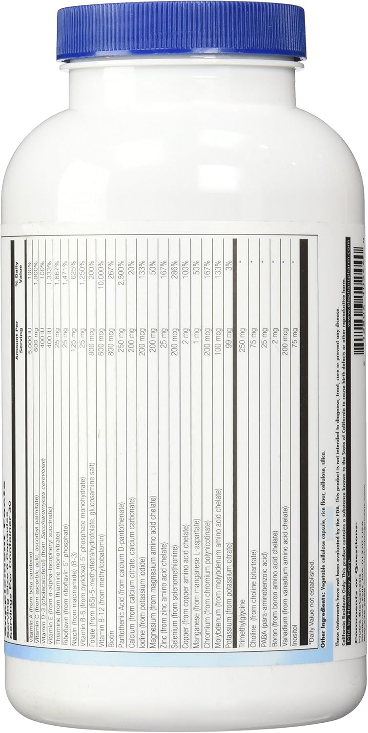 UltraGenesis Iron-Free Multivitamin for Women & Men – Immune Support for 50+ | Plant-Based 180 Vegan Capsules