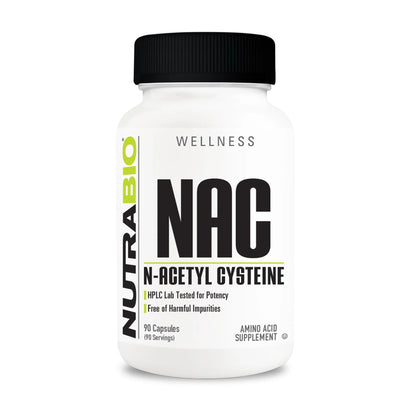 NutraBio NAC (N-Acetyl Cysteine) 600mg – 90 Capsules | Immune Support