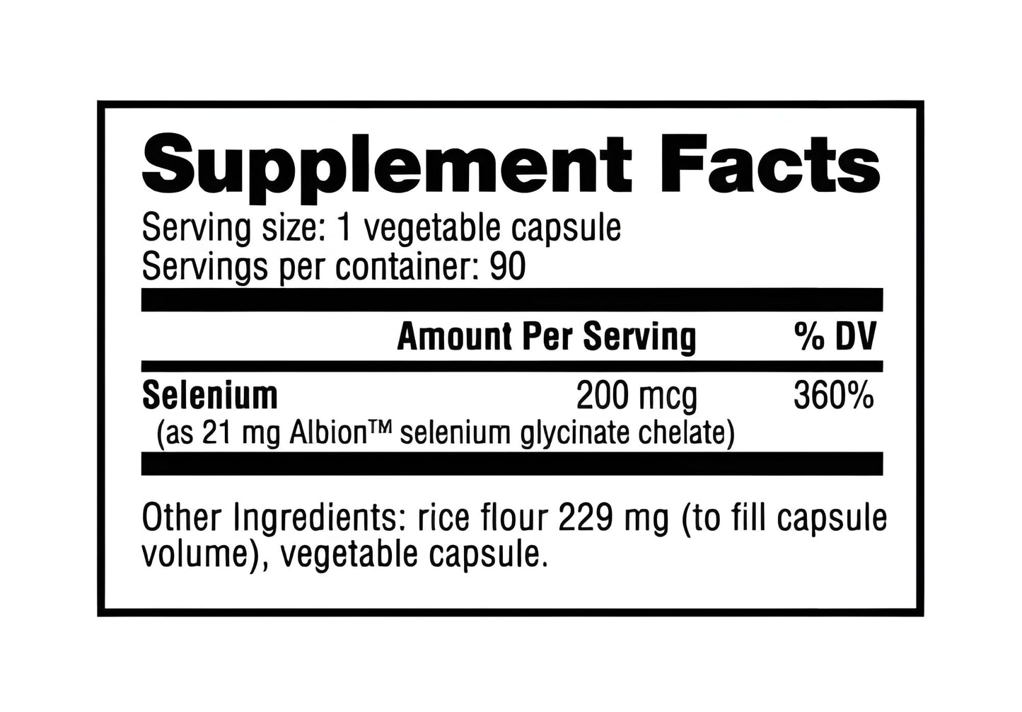 NutraBio Selenium 200mcg Supplement – 90 Veg Capsules (2-Pack)