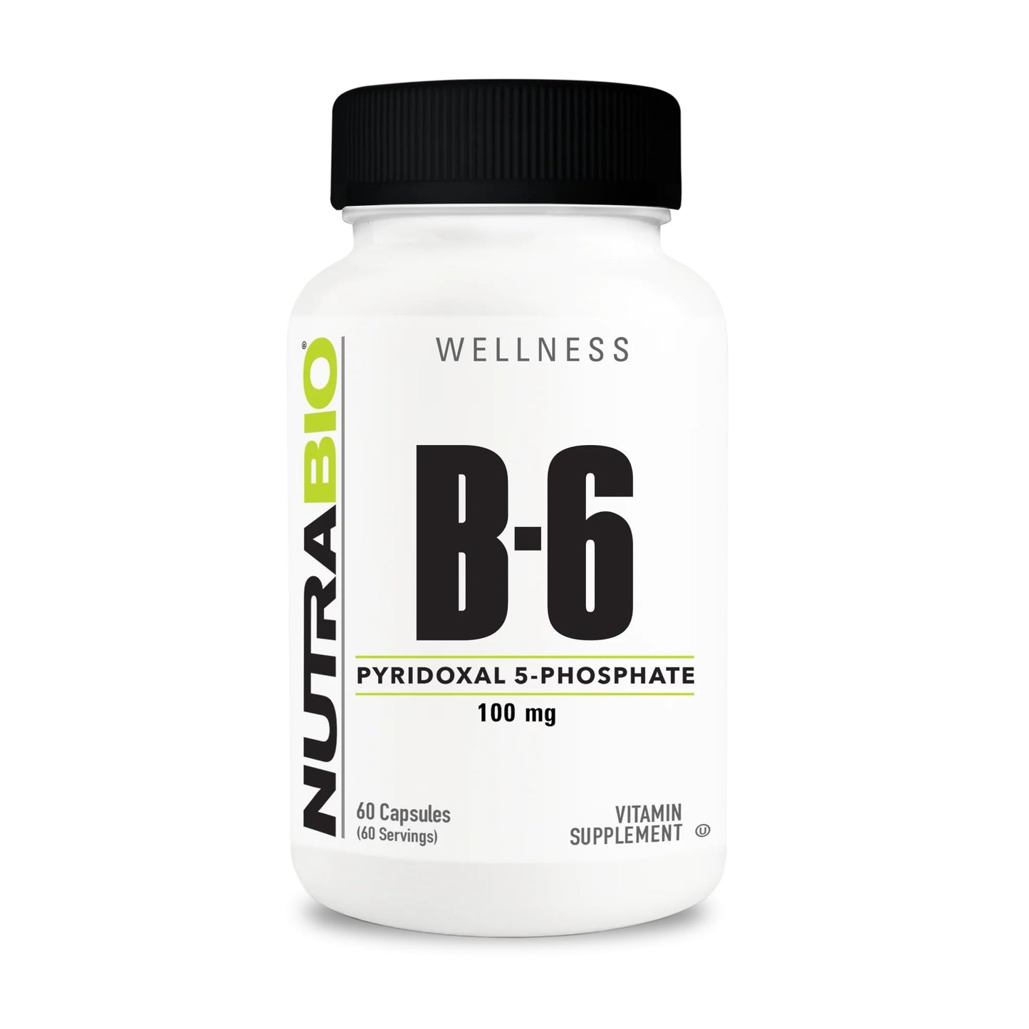 NutraBio Vitamin B6 P5P 100mg - Coenzyme B6, 60 Veg Caps