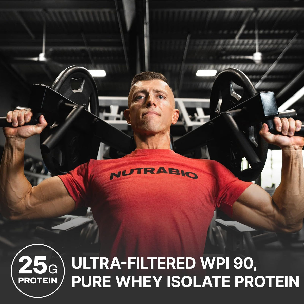 NutraBio 100% Whey Protein Isolate Powder – 25g Protein, Low Carb, Soy & Gluten Free, Creamy Vanilla, 5 Lbs