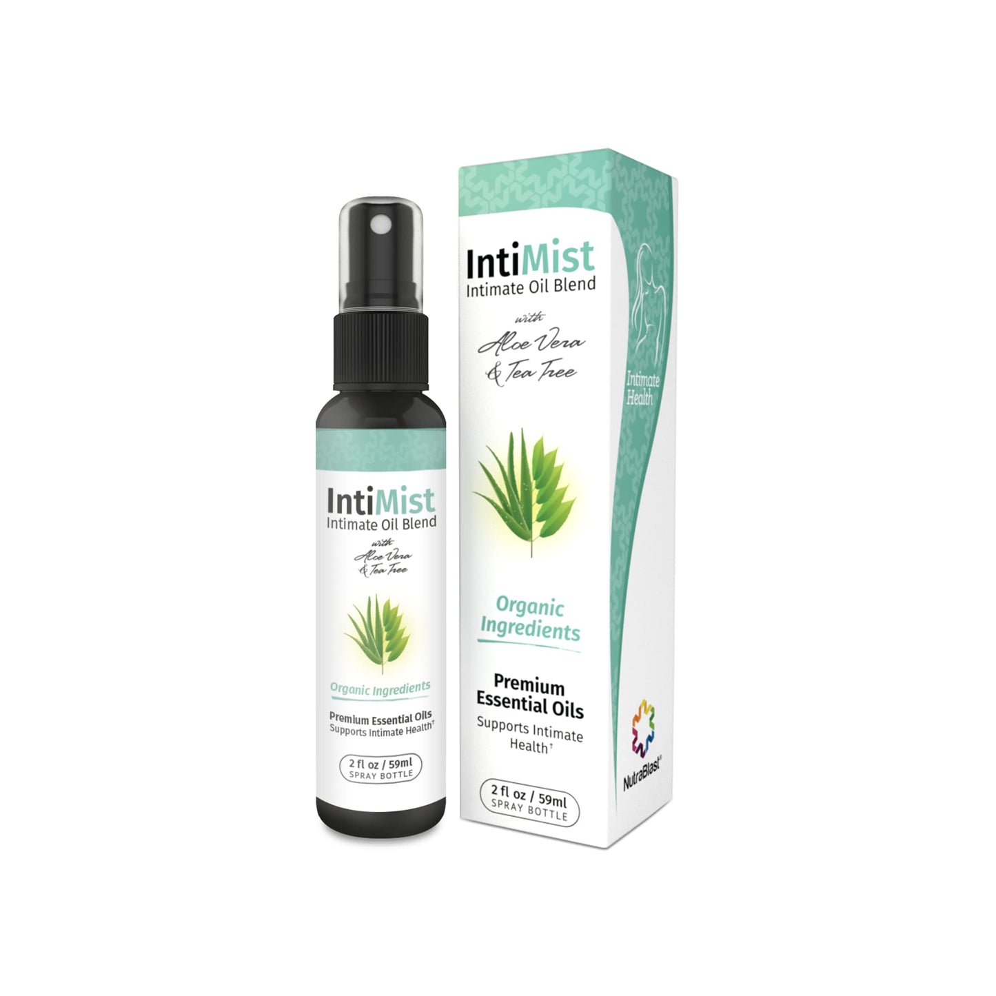 NutraBlast Intimist Feminine Essential Oils Spray (2 fl oz) – All Natural Intimate Deodorant for Women