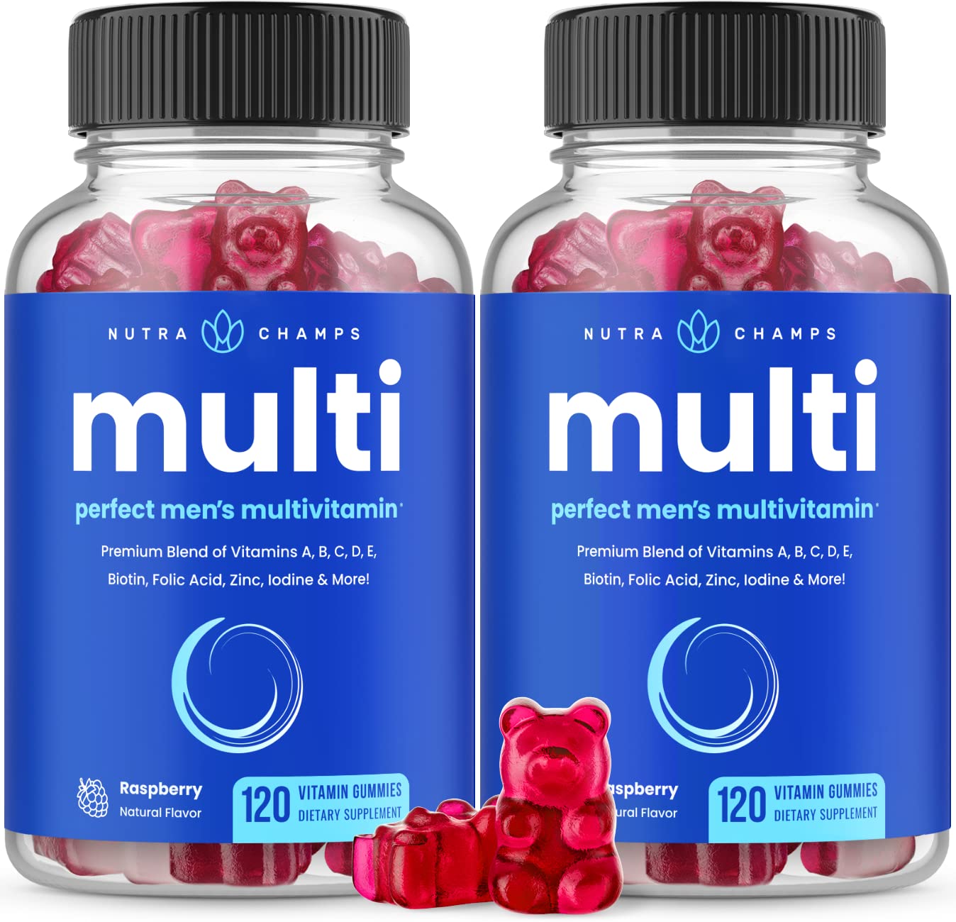 NutraChamps Men’s Multivitamin Gummies – 240 Count, 2-Pack | Daily Vitamin Gummy for Men