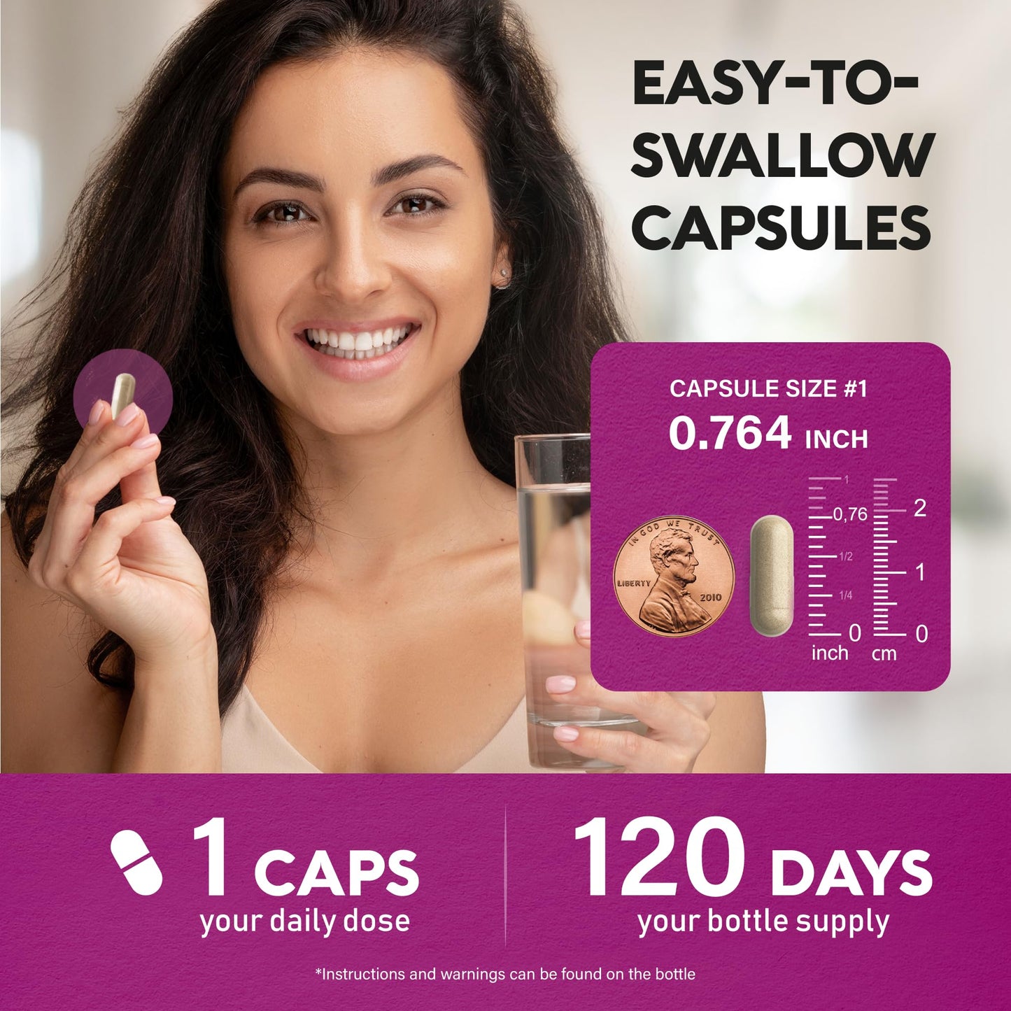 Iron 65mg Slow Release Supplement for Women | NutraHarmony 120 Capsules