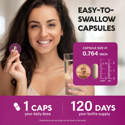 Iron 65mg Slow Release Supplement for Women | NutraHarmony 120 Capsules