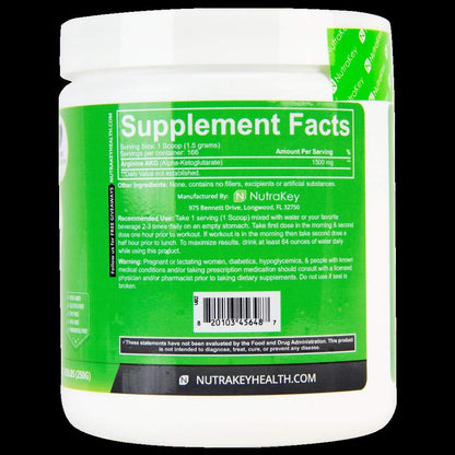 NutraKey Arginine Powder 250 g by Nutrakey | L-Arginine Supplement