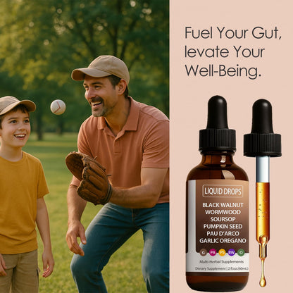 Nutralis Black Walnut Wormwood Gut Cleanse Liquid Drops – Digestive Health & Energy