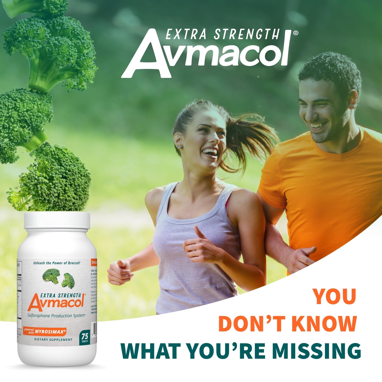 Nutramax Avmacol Extra Strength – #1 Researched Sulforaphane-Producing Detox & Immune Support (75 Tablets)