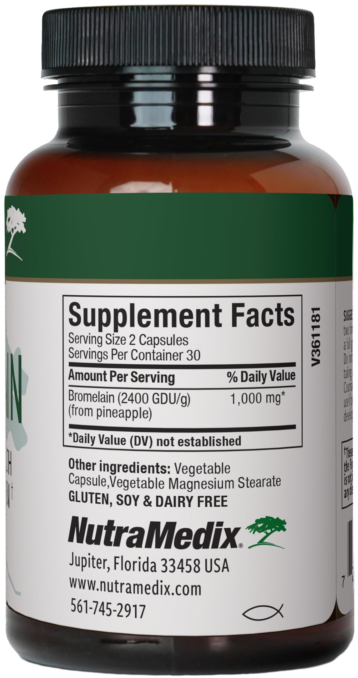 NutraMedix Bromelain Supplements - 1,000mg Proteolytic Enzymes | Digestive & Joint Support - Gluten, Soy & Dairy-Free (60 Capsules)