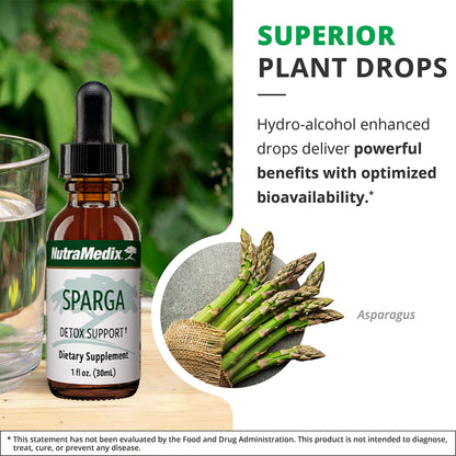 NutraMedix Sparga Tincture - Antioxidant Asparagus Extract for Detox & Digestive Support (1oz/30ml)