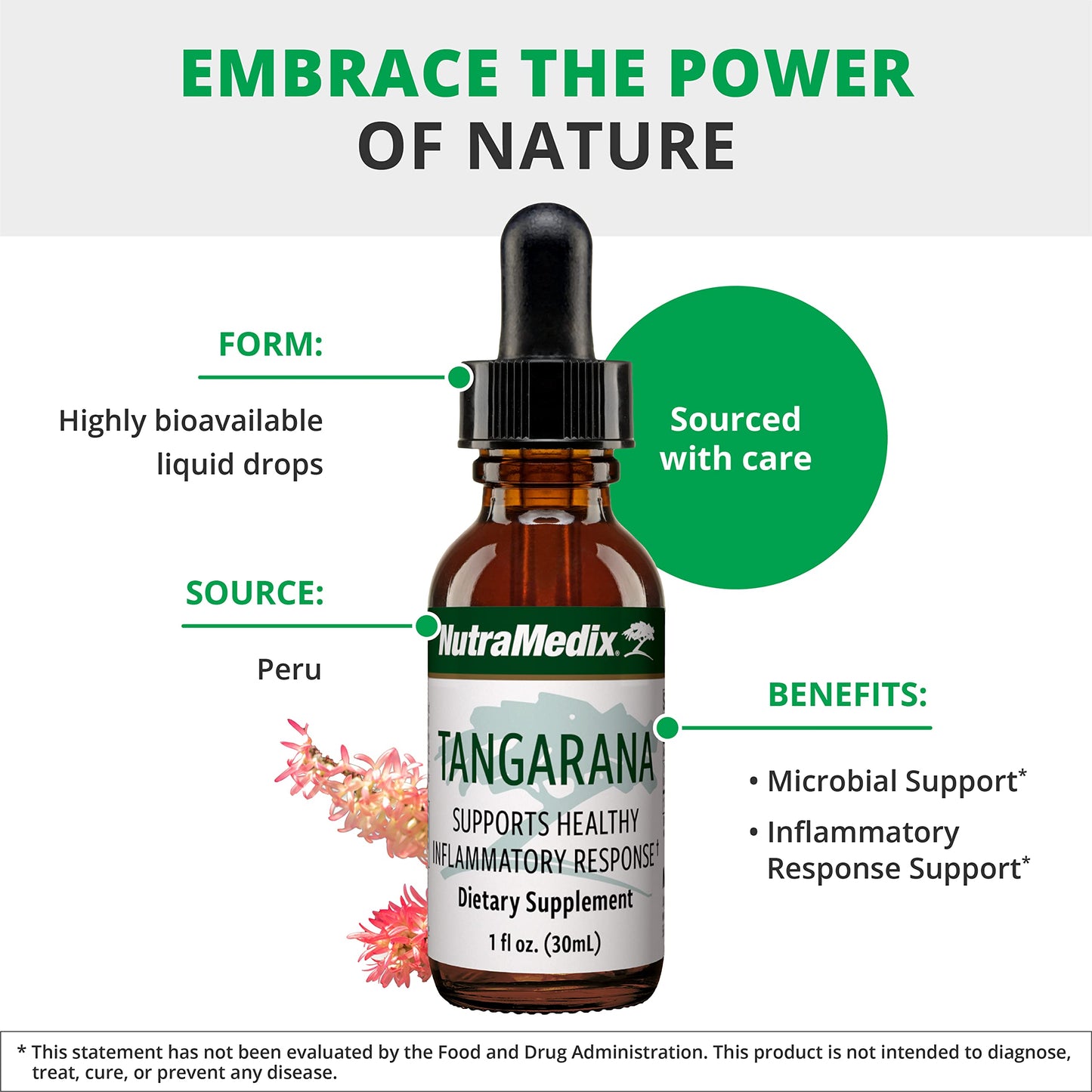 NutraMedix Tangarana Drops - Palo Santo Extract for Inflammatory Support (1oz/30ml)