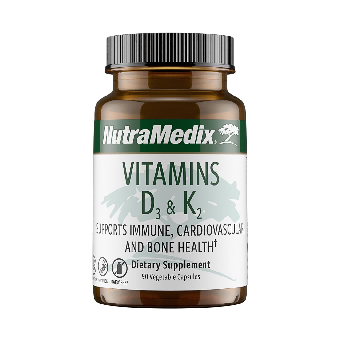 NutraMedix Vitamin D3 & K2 Immune Support for Heart Health and Calcium Metabolism (90 Capsules)