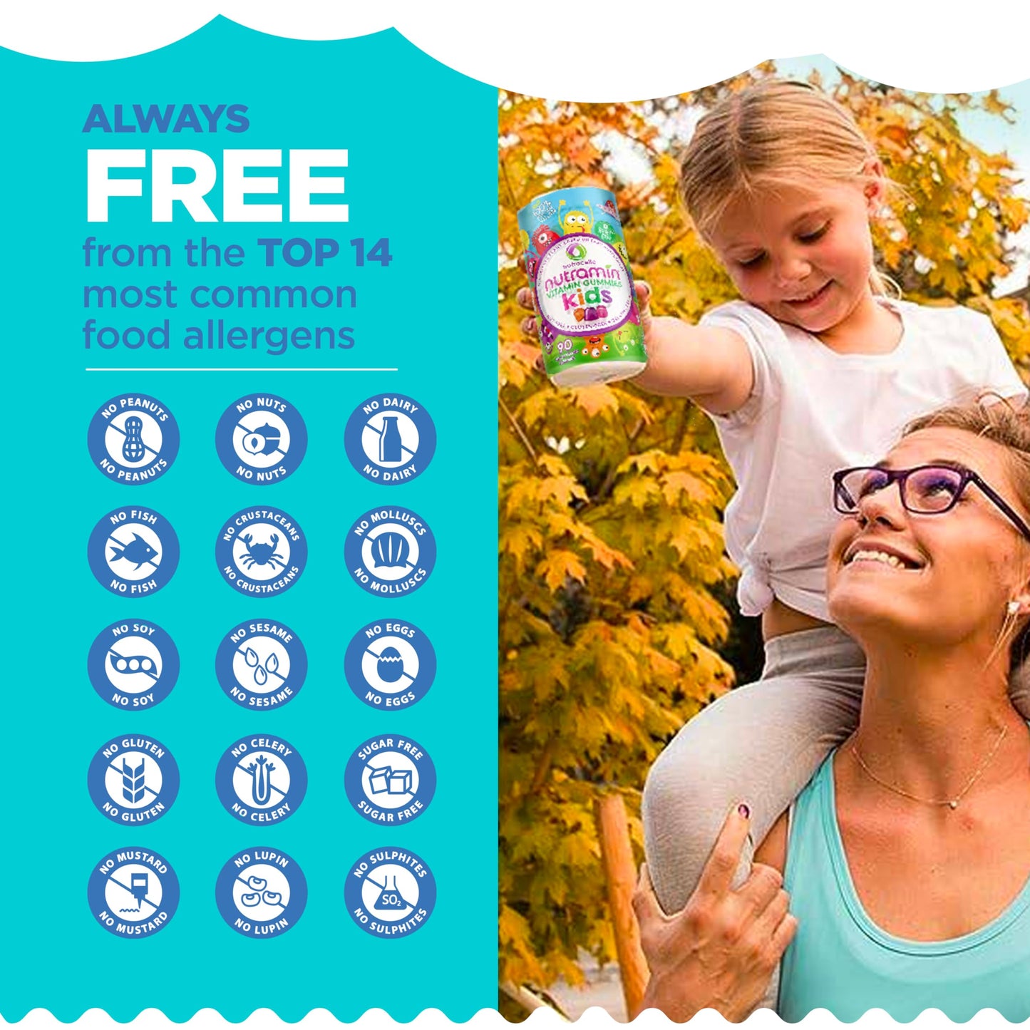 NUTRAMIN Sugar-Free Vegan Gummy Multivitamins for Kids – 90 Count Bottle | Nutracelle