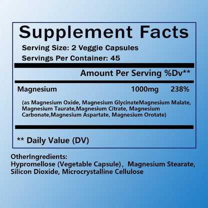 Nutrapure Magnesium Complex 12-in-1 1000mg | 7 Elemental Forms | Vegan Non-GMO