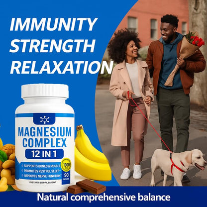 Nutrapure Magnesium Complex 12-in-1 1000mg | 7 Elemental Forms | Vegan Non-GMO