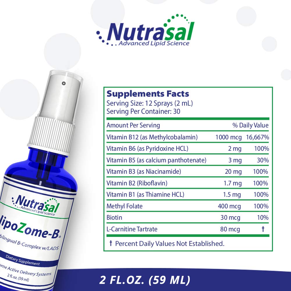 Nutrasal LipoZome B-Complex Sublingual Spray 2 oz