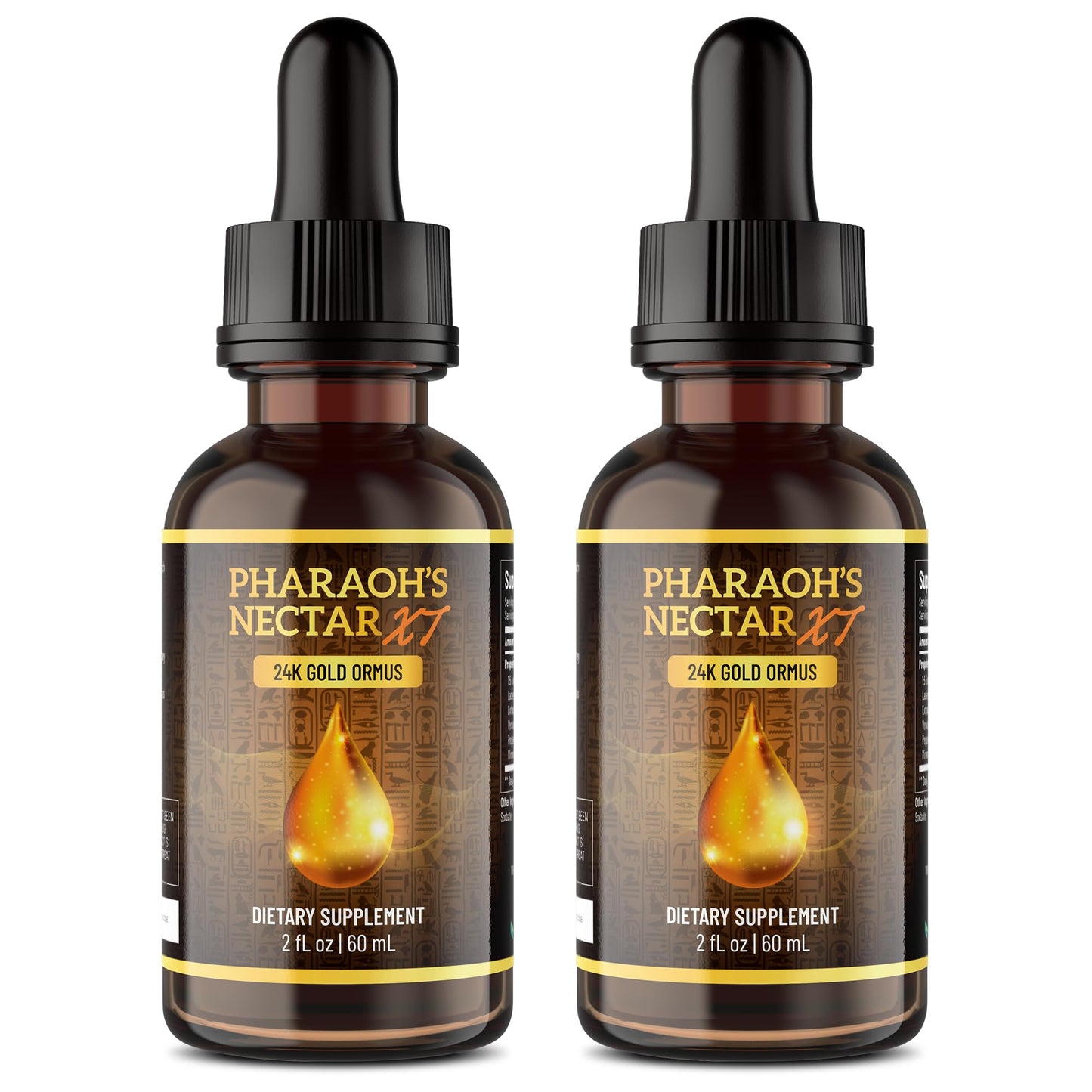 Nutraville Pharaoh's Nectar XT 24K Monoatomic Gold Ormus – 2 Pack
