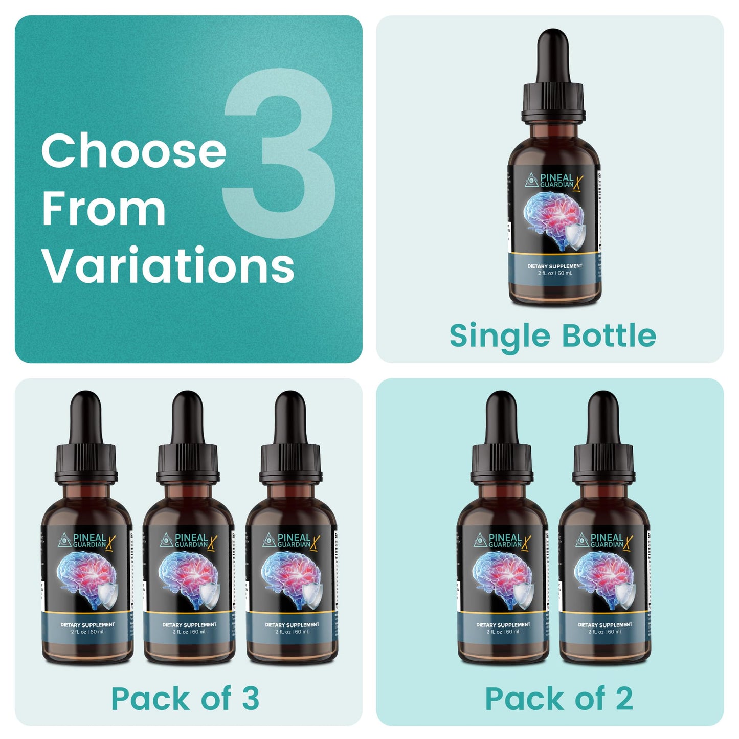Nutraville Pineal Guardian X – Pineal Decalcification Drops for Cognitive Support | 60ml