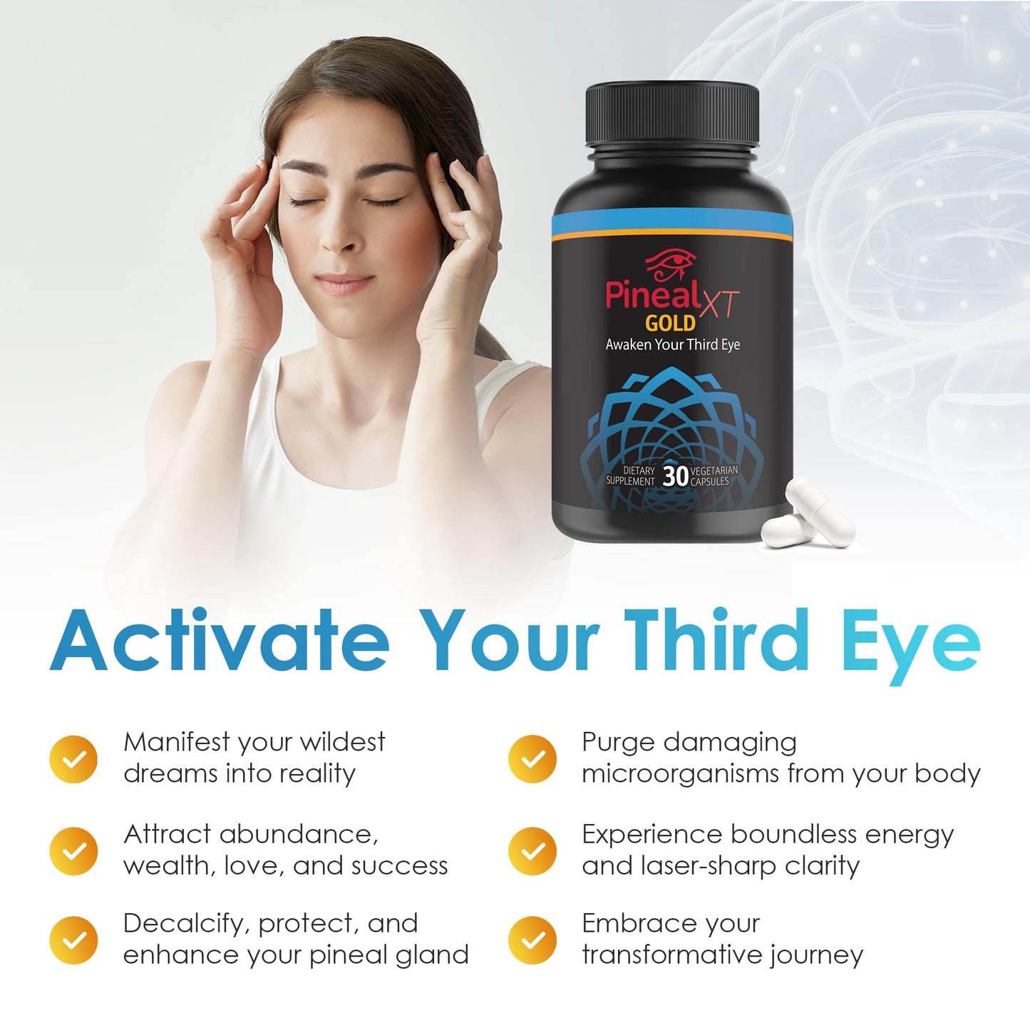 Nutraville Pineal XT Gold — Pineal Gland Support, 3-Pack