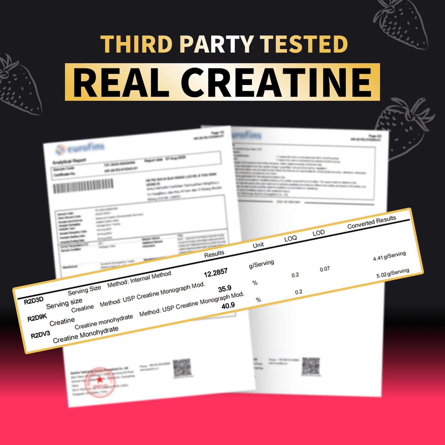 Nutravita Creatine Monohydrate Gummies – 5g per Serving, Vegan, Sugar Free, Cherry, 120 Count