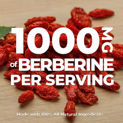 Nutrawave PURE Berberine Max Potency – 1000mg/Serving | Supports Blood Sugar & Metabolism | Vegan