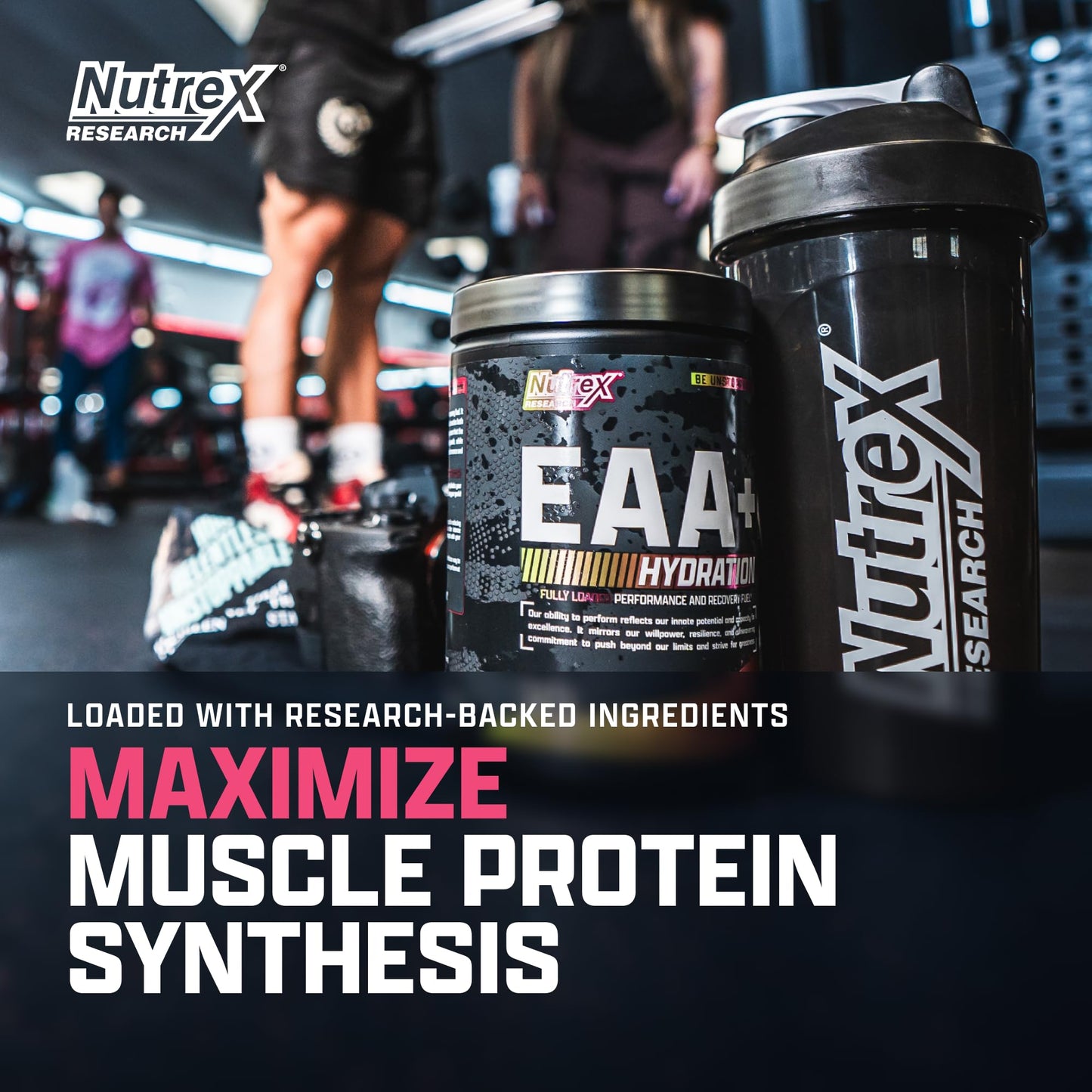 Nutrex Research EAA Hydration | 8G Essential Amino Acids + Electrolytes | EAAs + BCAA Powder | 30 Servings (Pink Lemonade)