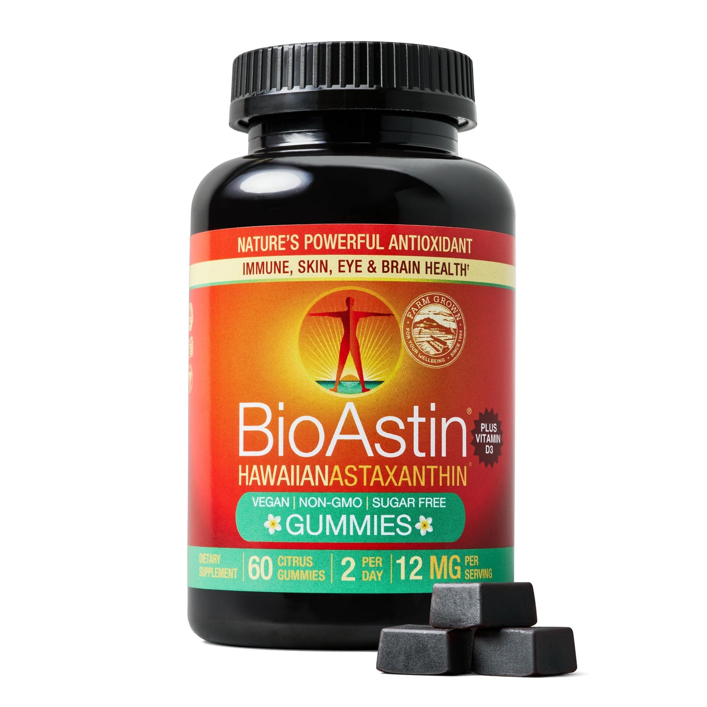 Nutrex Hawaii BioAstin Hawaiian Astaxanthin 12mg | 60 Gummies | Premium Antioxidant