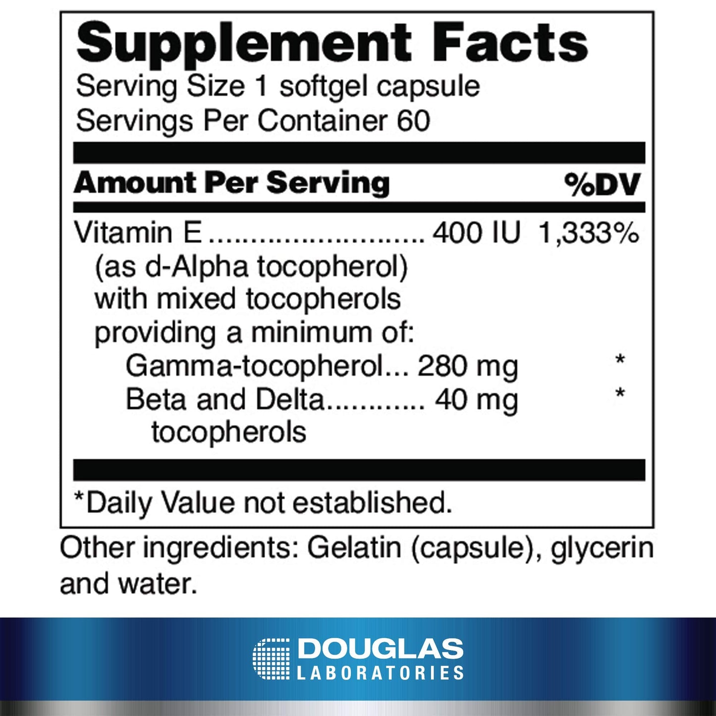 Douglas Laboratories Nutri E-400 Forte - Vitamin E Antioxidant Support | 60 Capsules