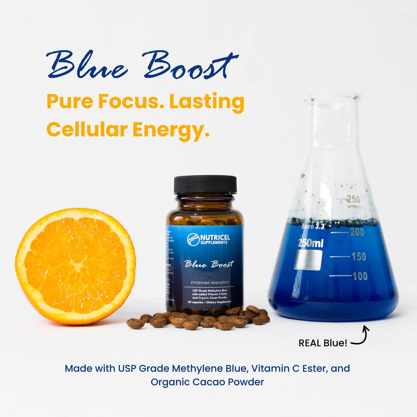 Nutricel Methylene Blue Capsules 12 mg | 60ct | Vitamin C Ester | Made in USA
