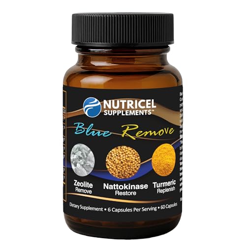 Nutricel Methylene Blue Capsules with Zeolite, Nattokinase, Turmeric – 18mg (USP) | 60ct | Made in USA