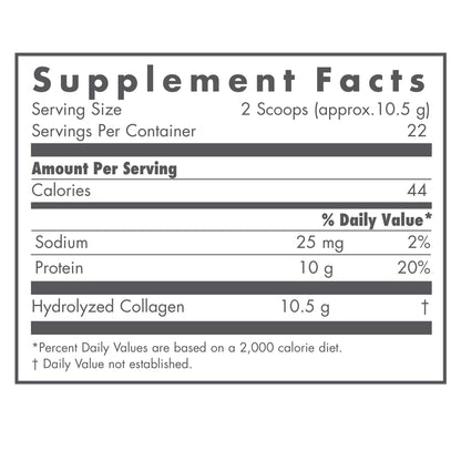 Nutricology Arthred Collagen Powder – Hydrolyzed Bovine Collagen 10.5g (8.5 oz)