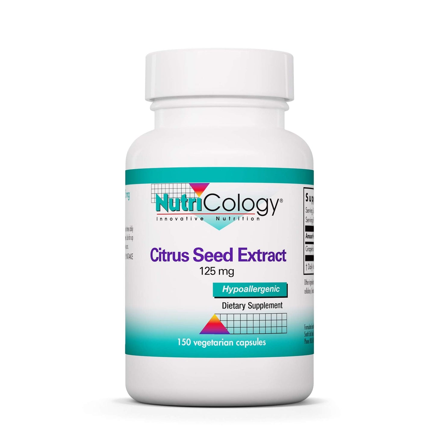 Nutricology Citrus Seed Extract Supplement – Grapefruit Seed Extract, Vegetarian Capsules, 150 Count
