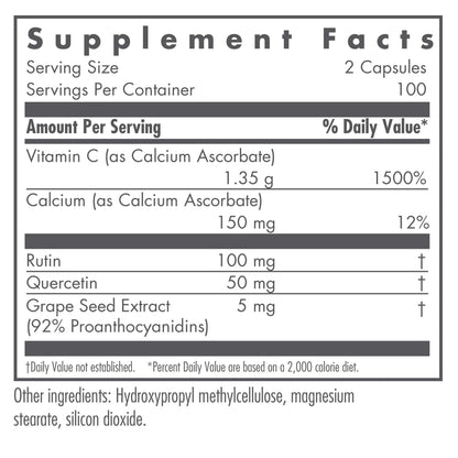 Nutricology Esterol Ester-C 1350mg Vitamin C | Immune Support | 200 Vegan Capsules