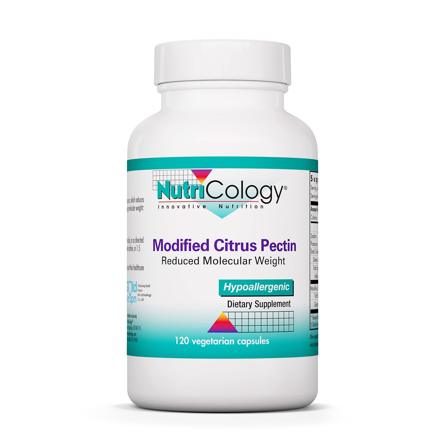 Nutricology Modified Citrus Pectin - Gut Support Capsules | 120 Vegetarian