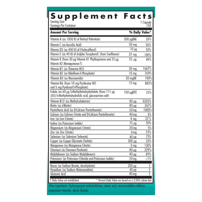 Nutricology Multi-Vi-Min Multivitamin for Adults – Bioavailable, High Potency, Vegetarian Capsules | 150 Count