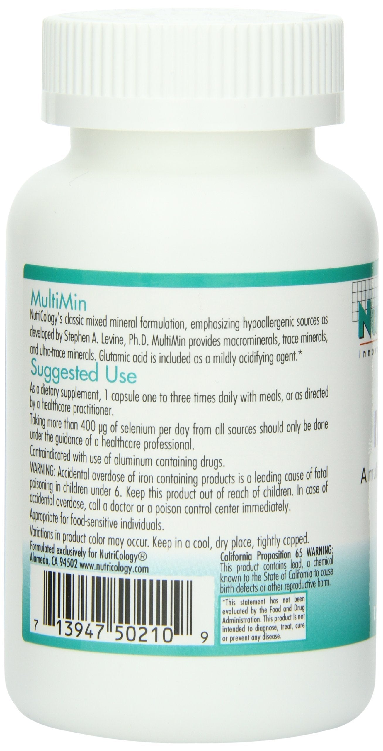 Nutricology MultiMin - Multi Minerals Supplement | Men & Women 120 Count