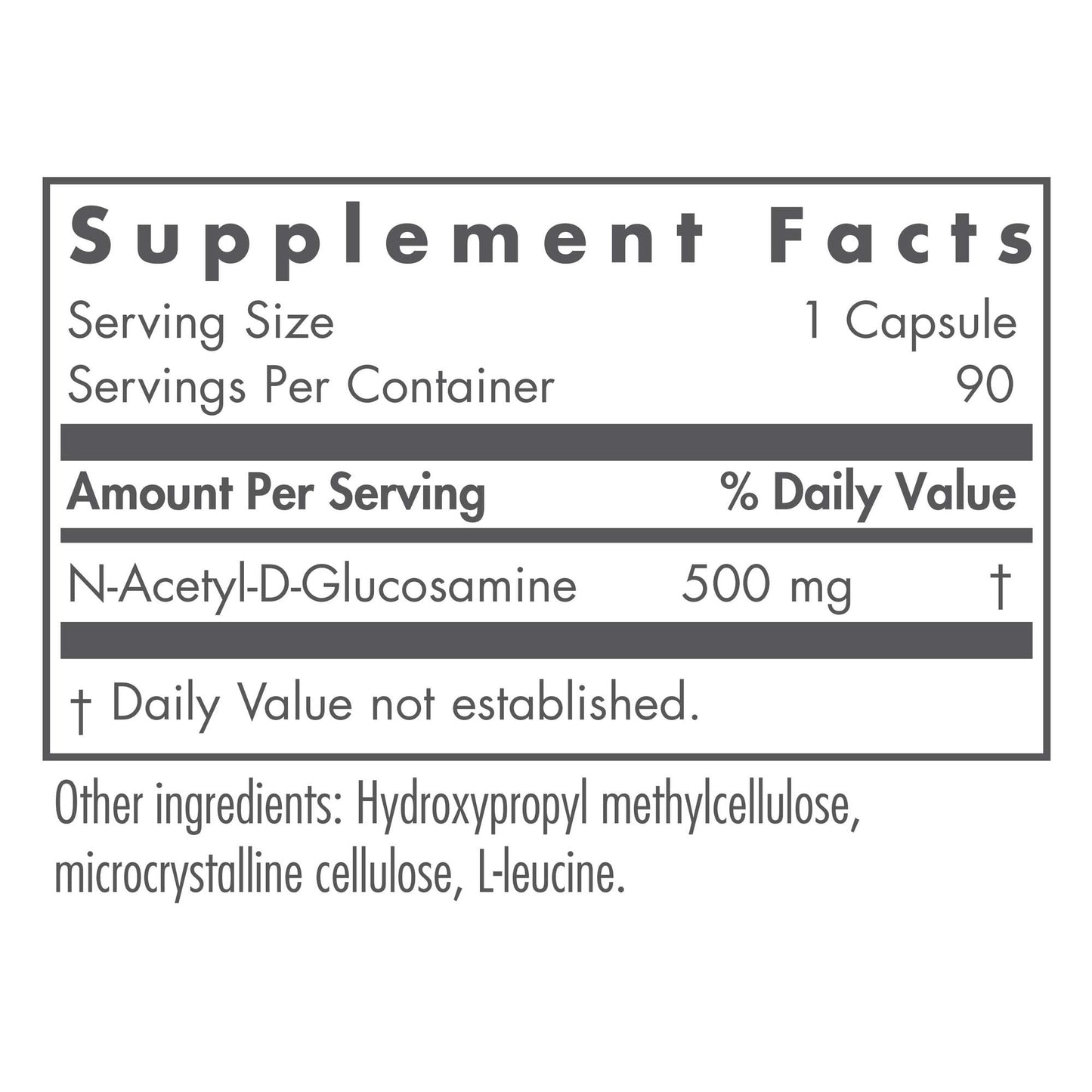 Nutricology N-Acetyl D-Glucosamine 500mg (NAG) – Joint Support, Vegan Capsules (90 Count)