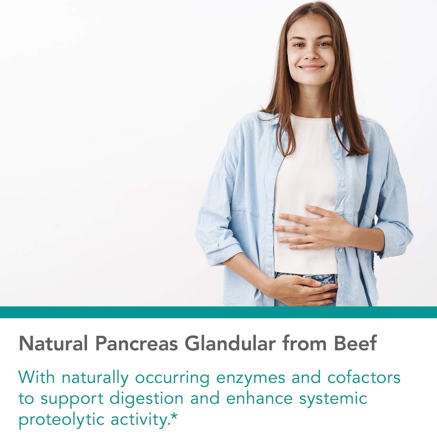 Nutricology Pancreas Pork 425mg Supplement - Pancreas Natural Glandular, Pancreatic Enzymes, Amylase, Protease, Lipase, Hypoallergenic - 60 Count