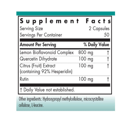 Nutricology Quercetin Bioflavonoids - Lemon Bioflavonoid Complex with Rutin, Citrus Extract & Hesperidin | 100 Count