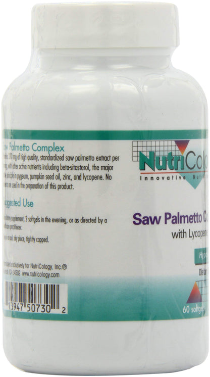 Nutricology Saw Palmetto Complex Softgels, 60-Count | Premium Herbal Supplement