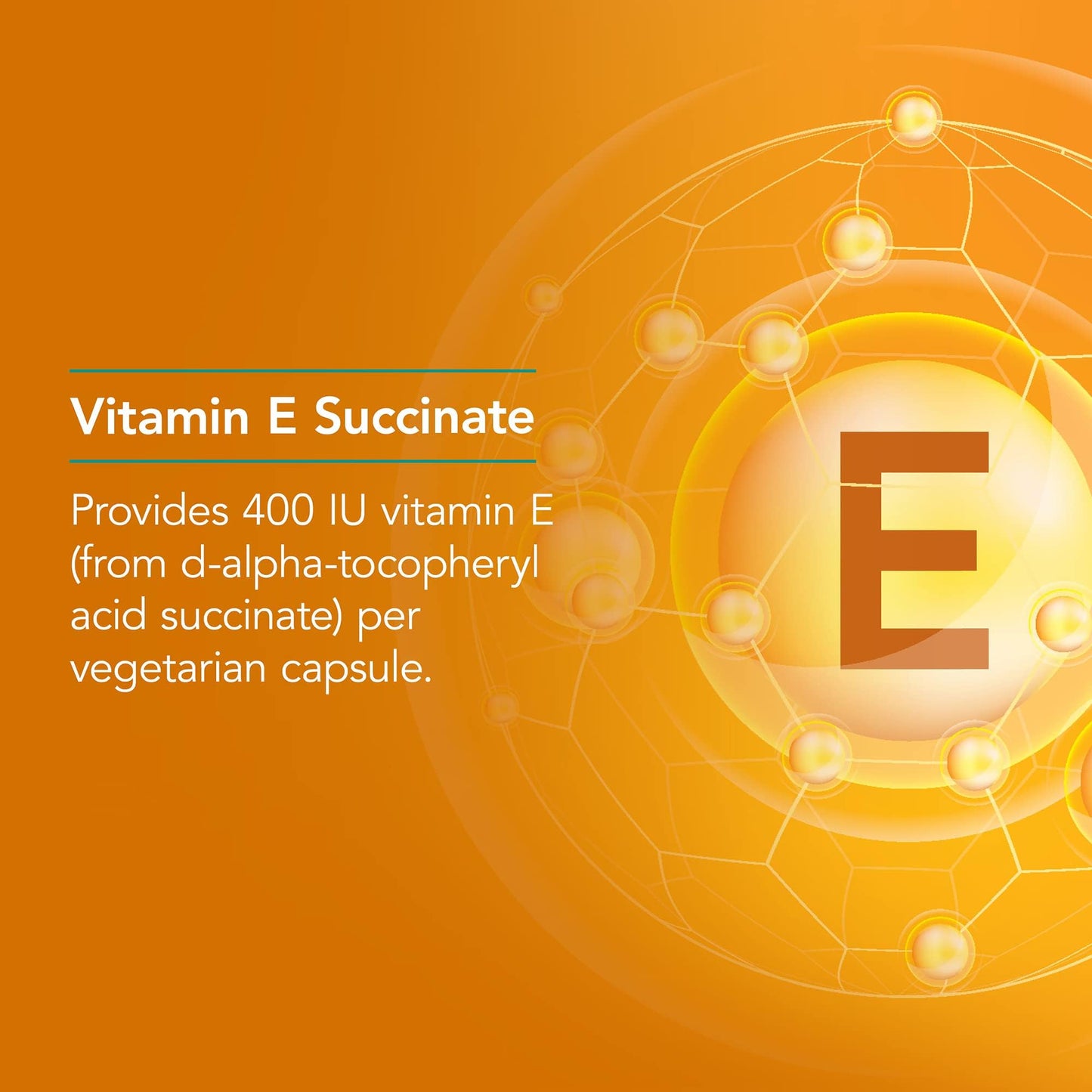 Nutricology Vitamin E Succinate Supplement – 400 IU D-Alpha-Tocopheryl, Vegetarian Capsules, 100 Count